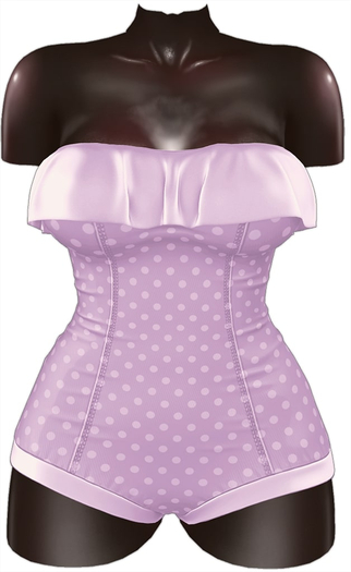 Kaithleen's Retro Mini Romper - Lavender