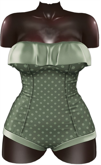 Kaithleen's Retro Mini Romper - Green