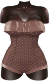 Kaithleen's Retro Mini Romper - Brown