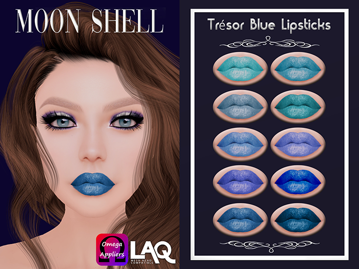 Moon Shell - Tresor Blue Lipsticks LAQ, Omega
