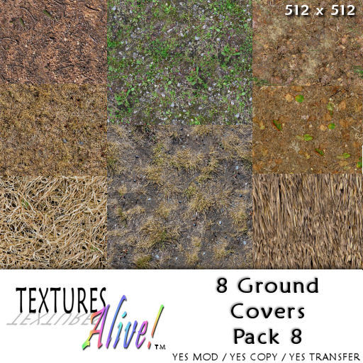 8 Ground Cover Textures Pk8