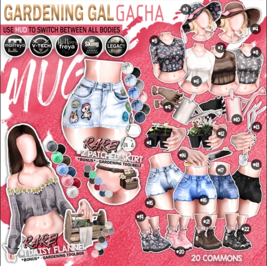 Mug - Gardening Gal - #13 Hand Rake