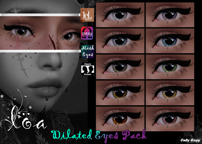 ::Loa:: Dilated Eyes Pack~LeL EVO./OMEGA/Mesh/BOM~ [DEMO]