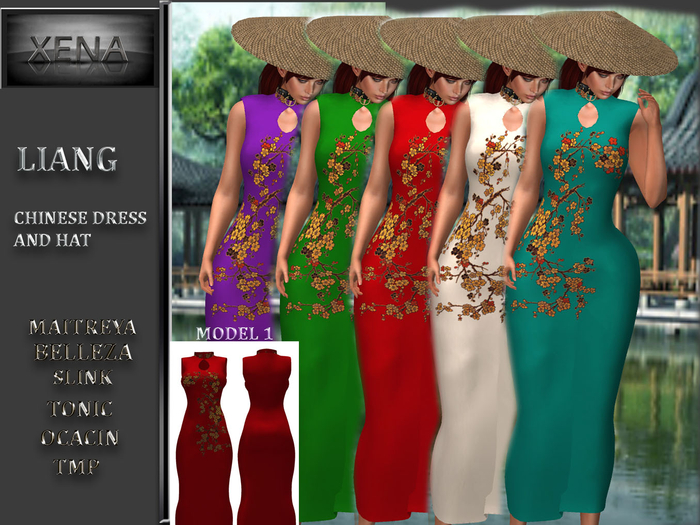 LIANG, CHINESE DRESS 3 AND HAT