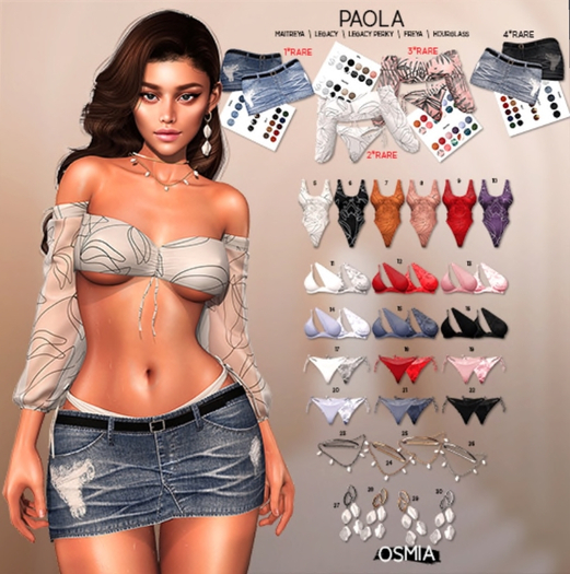 OSMIA - Paola.Gacha.Mini Skirt - M - Gray - RARE