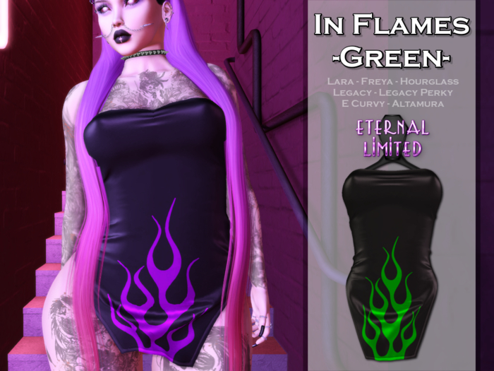 ELTD In Flames - Green (Add Me)