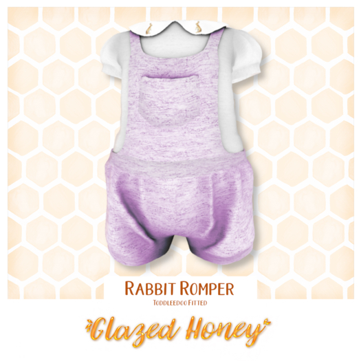 {Glazed Honey} Rabbit Romper TDF - Light Purple