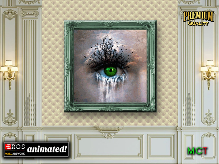 GREEN FANTASTIC EYE :: Animated Wall Picture