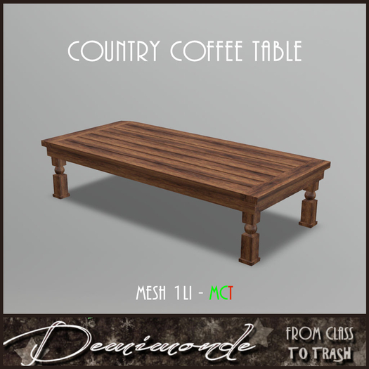 [CYN] Country Wood Coffee Table