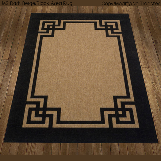 MS Dark Beige/Black Area Rug