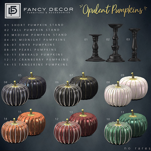11 Fancy Deccor: Opulent Pumpkin (Emerlad - plain)