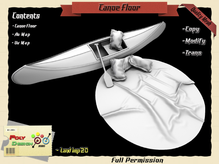 [Poly Design]-Canoe Floor-HUD-BOX_Full Perm