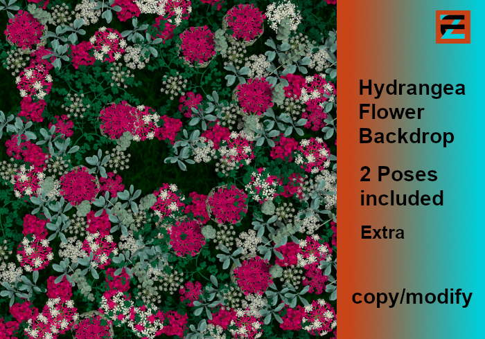 EZZY Hydrangea Flower Backdrop Fatpack + 2 Poses
