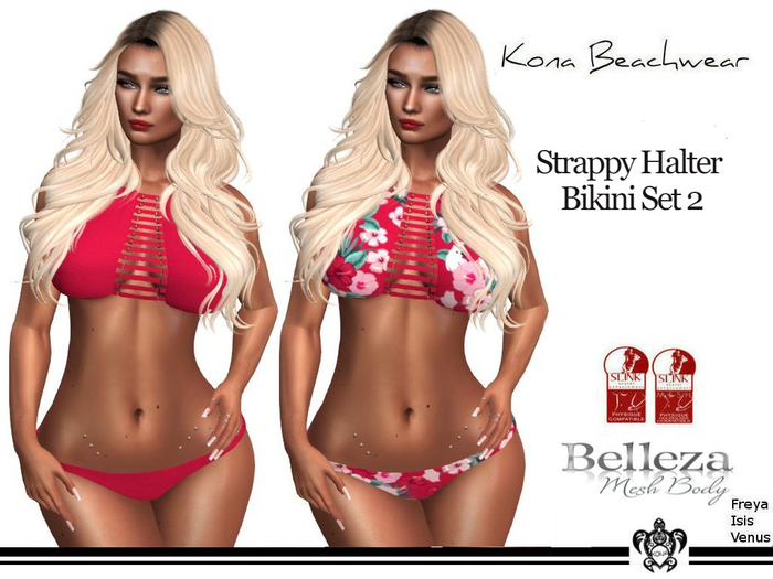 Kona Strappy Halter Bikini set 2