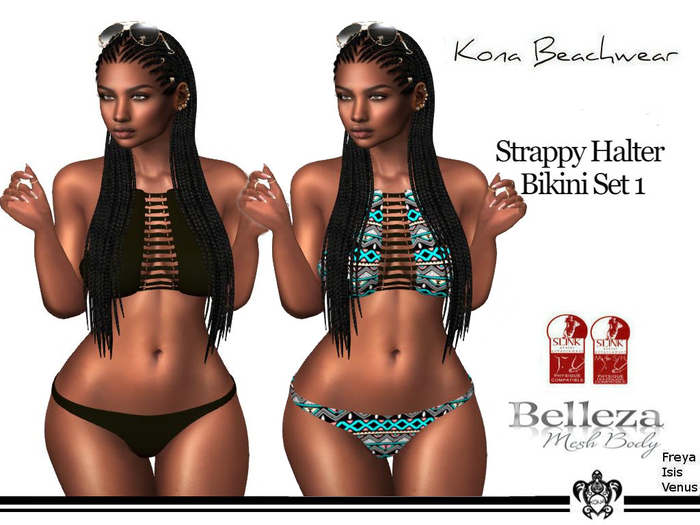 Kona Strappy Halter Bikini Set 1
