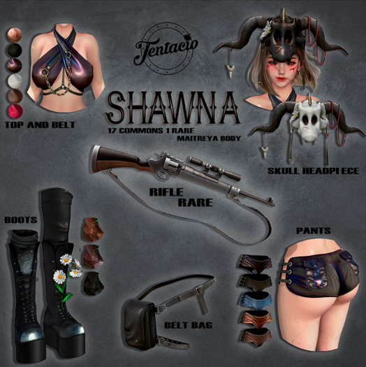*Tentacio* Shawna top red