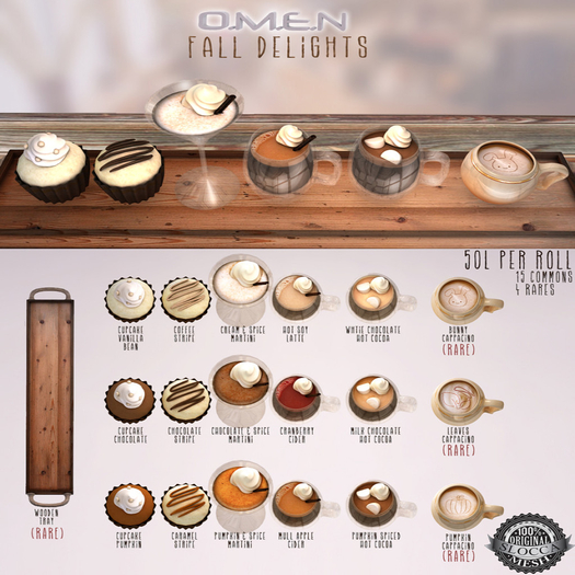 O.M.E.N - Fall Delights - Cappacino - Leaves - RARE