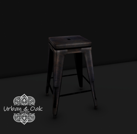 {U&O} Industrial Stool Rustic