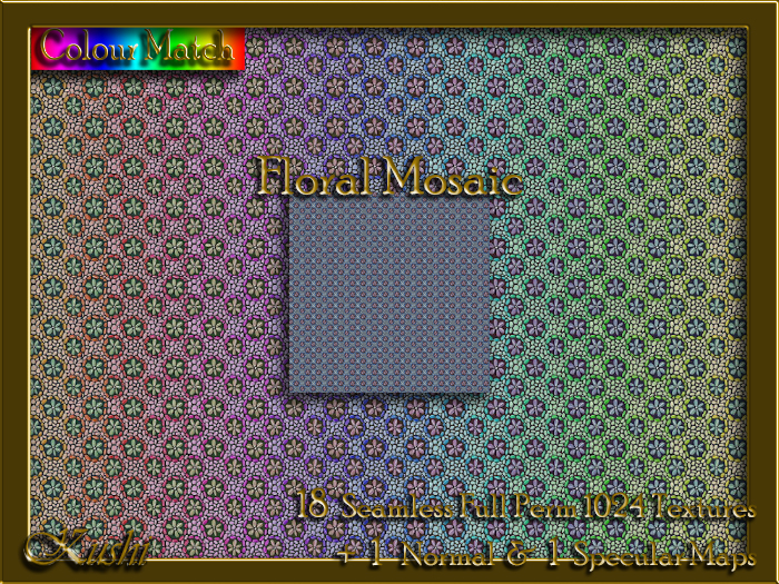 !Kushi! FloralMosaic Textures -WearToUnpack