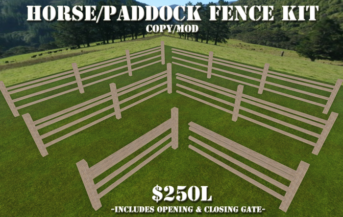 Horse/Paddock Fence Kit Sculpted