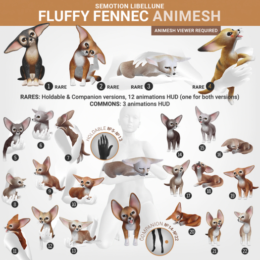 SEmotion Libellune Fluffy Fennec Animesh #8