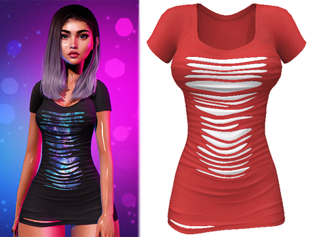 Second Life Marketplace - Ruby Ripped Dress [Ruby Red] - Maitreya ...