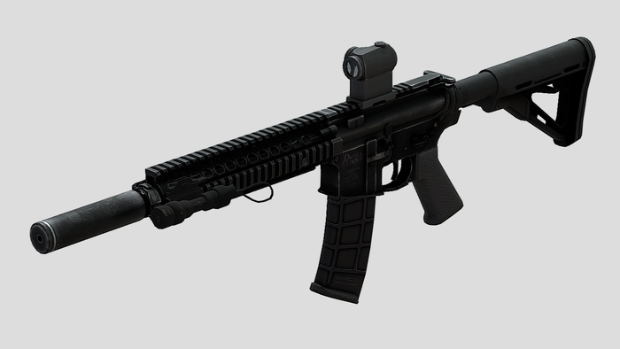 Scripted Mod MK18 CQBR Assault Rifle Tactical 100% Mesh 