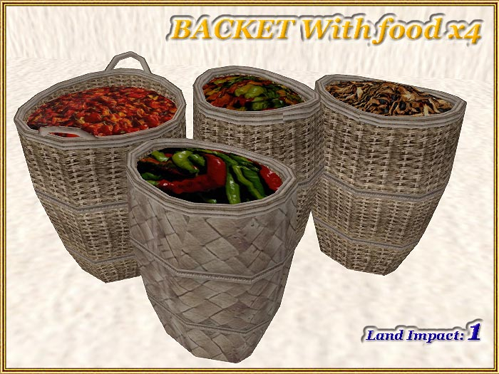 BACKET With food x4 (1 LI) (Full perm)