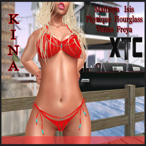XTC KINA Beaded Bikini - Red