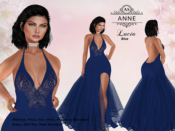 *AS*  LUCIA GOWN BLUE