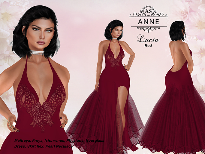 *AS*  LUCIA GOWN RED