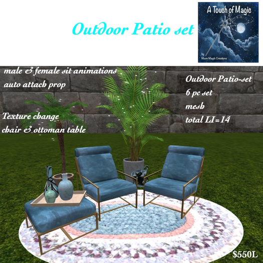 Outdoor Patio set Texture change-BOX