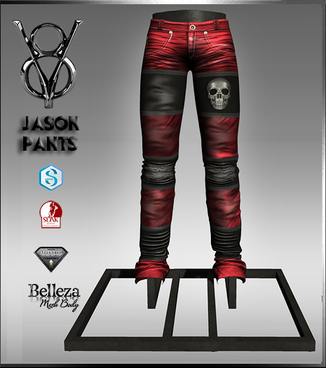 +V8-SHOP -JASON- PANTS+RED