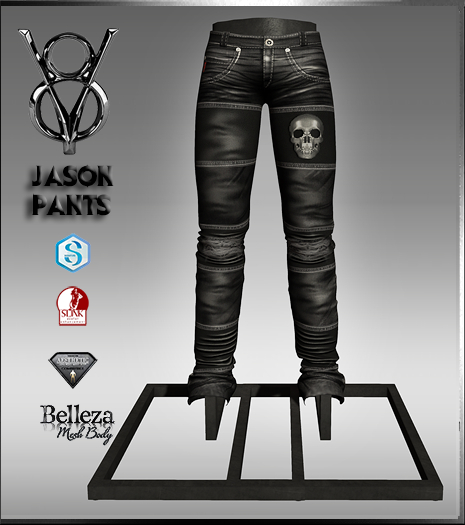 +V8-SHOP -JASON- PANTS+BLACK