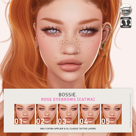 Bossie. rose eyebrows [catwa] (wear me)