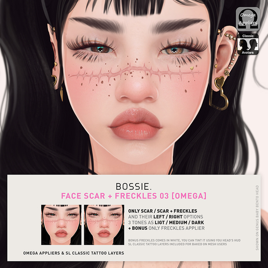 Bossie. face scar + freckles 03 [omega] (wear me)