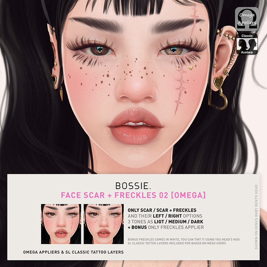 Bossie. face scar + freckles 02 [omega] (wear me)