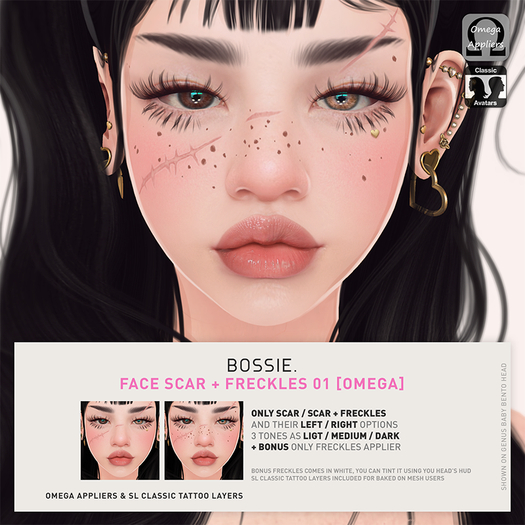 Bossie. face scar + freckles 01 [omega] (wear me)