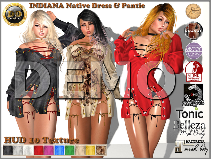 ☾ⅅⅅ☽ ◉ INDIANA Native Dress & Pantie ◉ DEMO