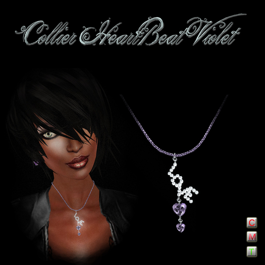 Necklace HeartBeat Violet