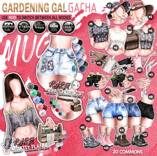 Mug - Gardening Gal - #13 Hand Rake