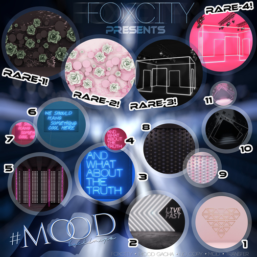 FOXCITY. #MOOD Gacha - 8 - Thin Patience (Black) (Common)