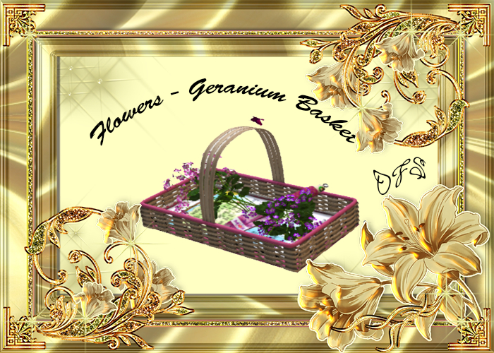 DFS Flowers - Geranium Basket Textures