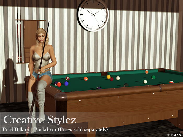 Creative Stylez - Pool Billard - Backdrop - 