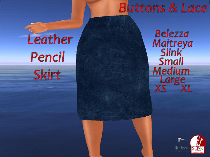 B & L Pencil Skirt Blue