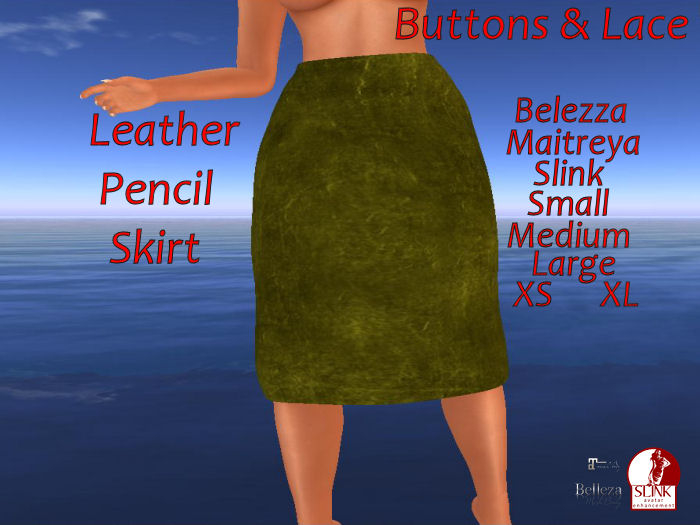 B & L Pencil Skirt Green