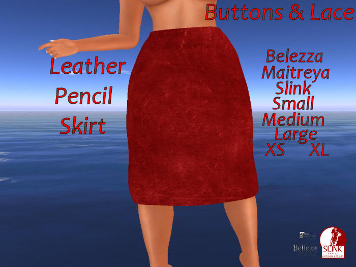 B & L Pencil Skirt Red