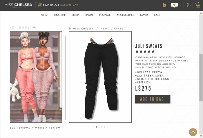 .miss chelsea. Juli Sweats Black