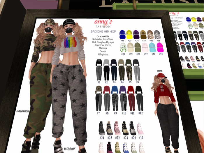  '[AF] Brooke Hip Hop Pattern4 Pants and Top #COMMON(OnRezz)'