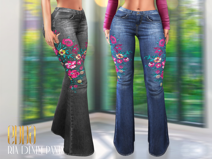 .::E.D.D.A::. Ria Denim Pants {FATPACK} • Slink • Belleza • Maitreya •